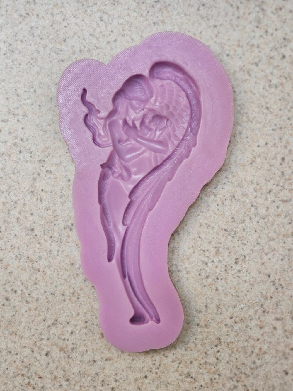 Angle mother with Baby Silicone Mold